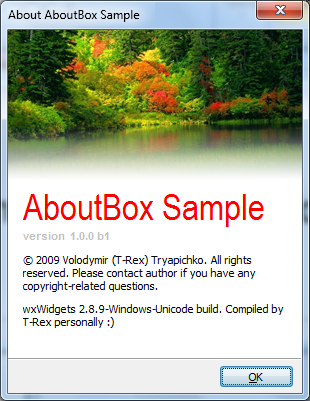 Mozilla-like About Box in wxWidgets Mozilla-like About Box in wxWidgets